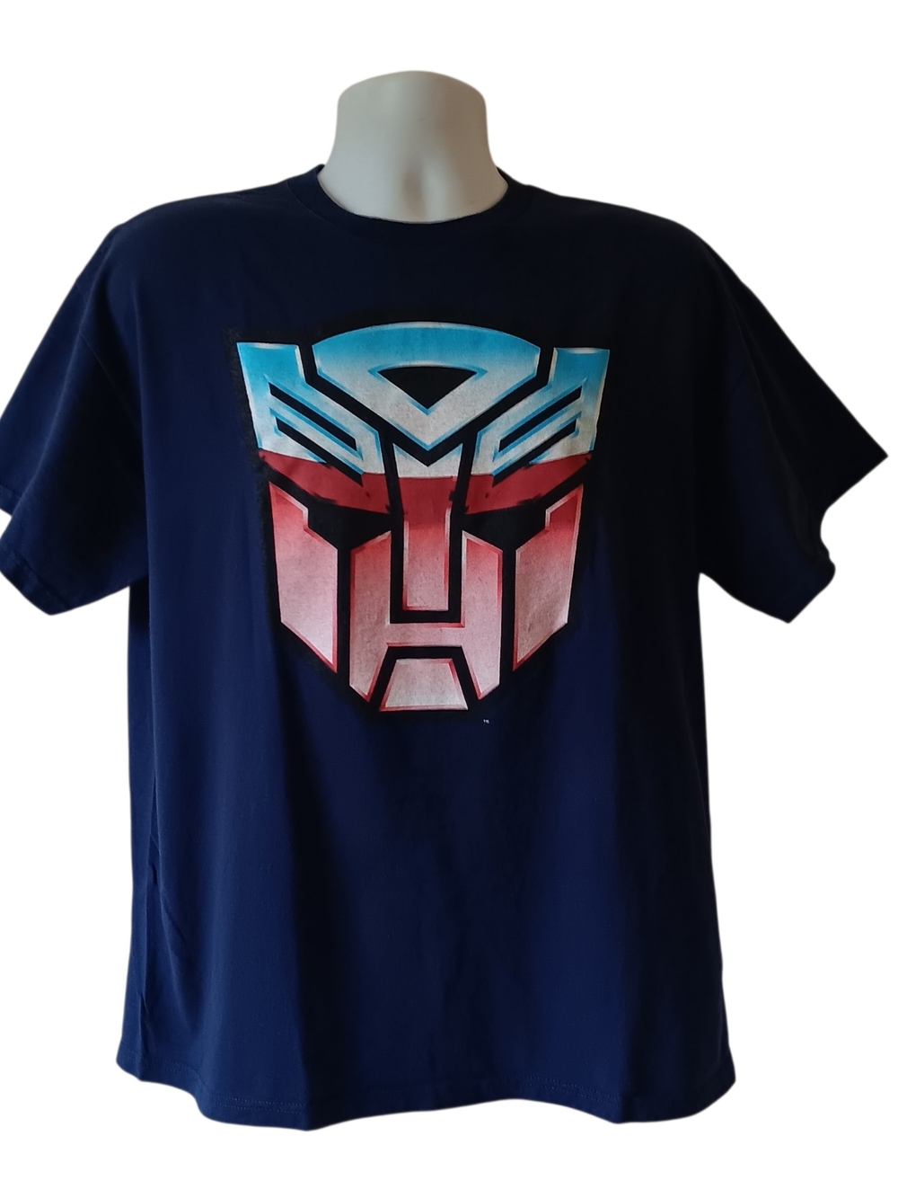 Transformers men's navy blue short-sleeve graphic t-shirt size L